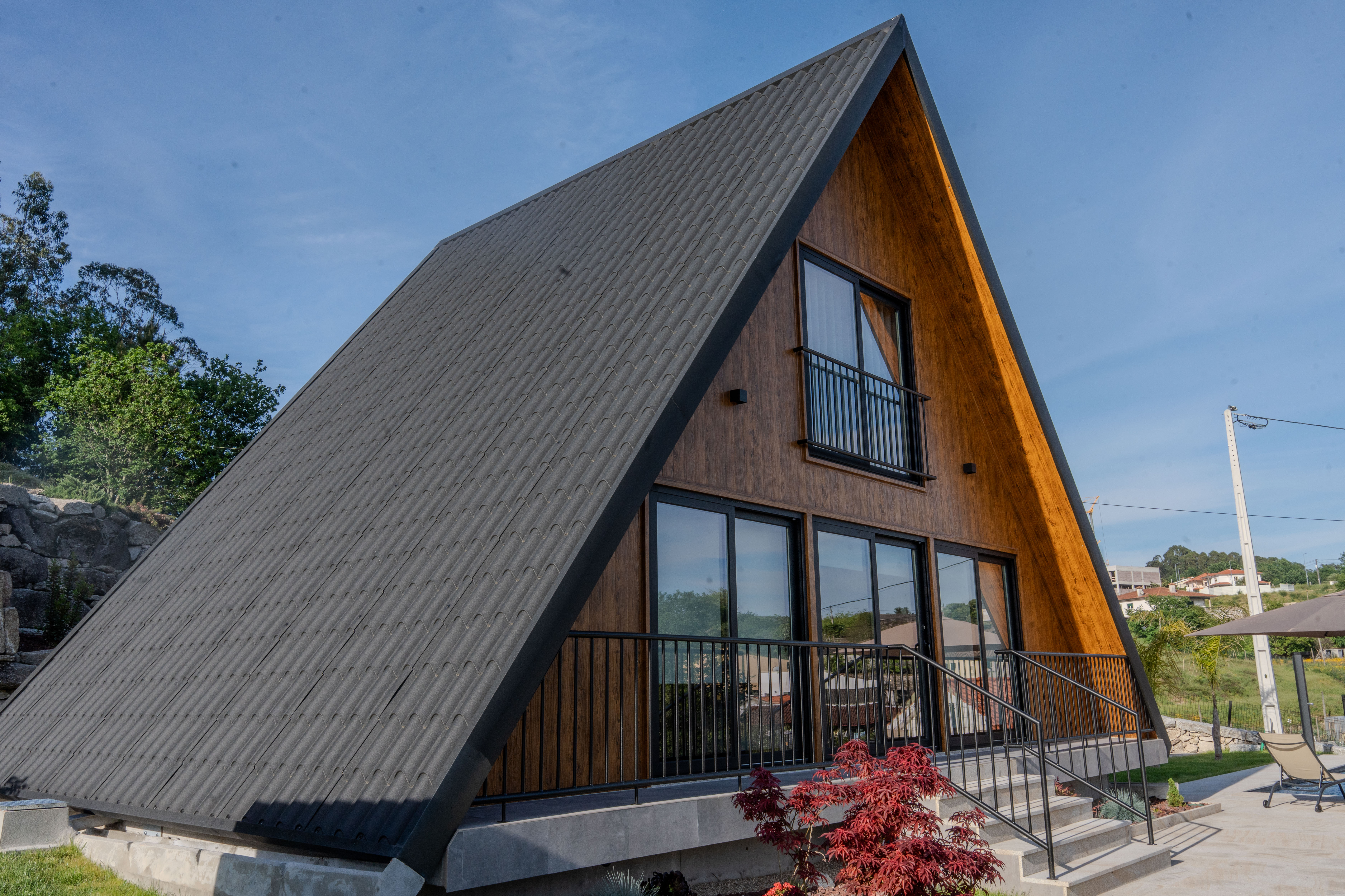 Exterior do chalé — jardim